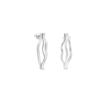 Load image into Gallery viewer, CURVES SILVER EARRINGS (small)
