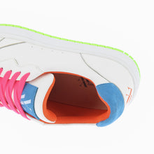 Load image into Gallery viewer, White sneakers with neon pink and green details Ref: BK2402BL
